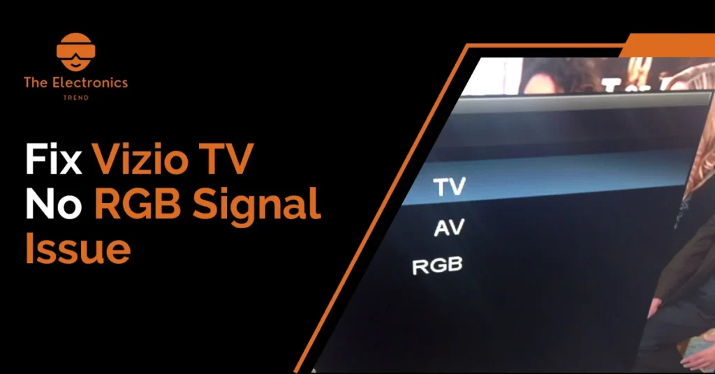 Fix Vizio Tv No Rgb Signal Issue